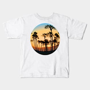 Golden Sunset at California Beach Kids T-Shirt